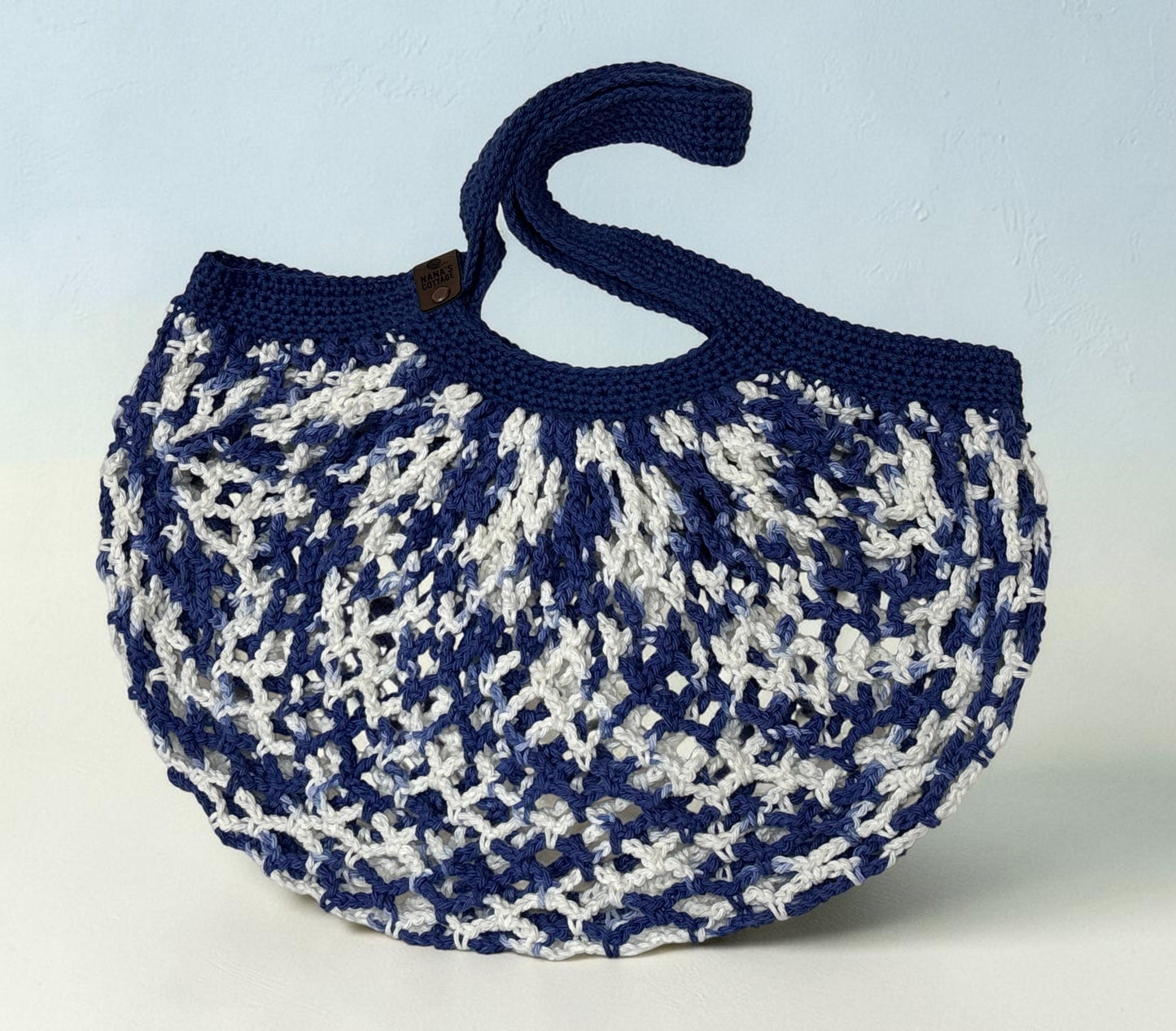 Coastal Tide Crochet Market Mesh Bag