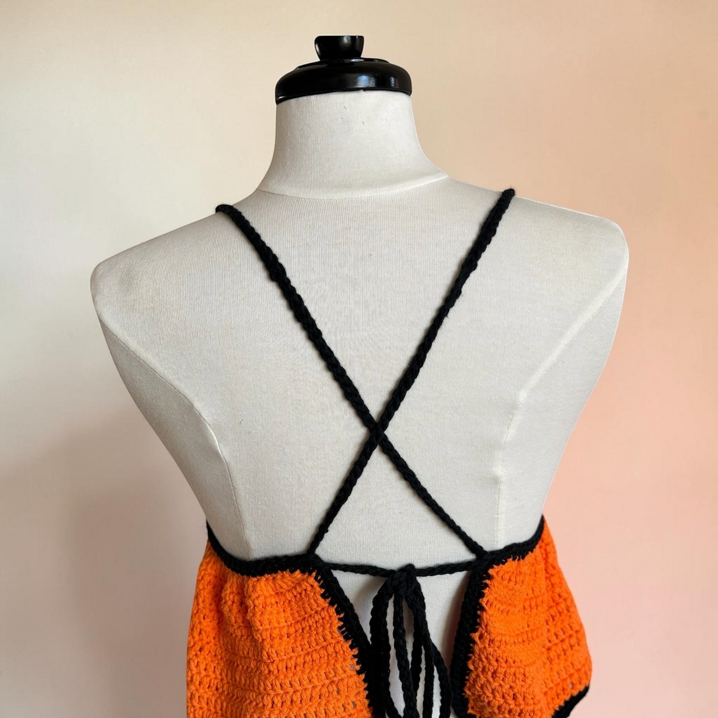 Orange & Black Ruffle Top - L/XL