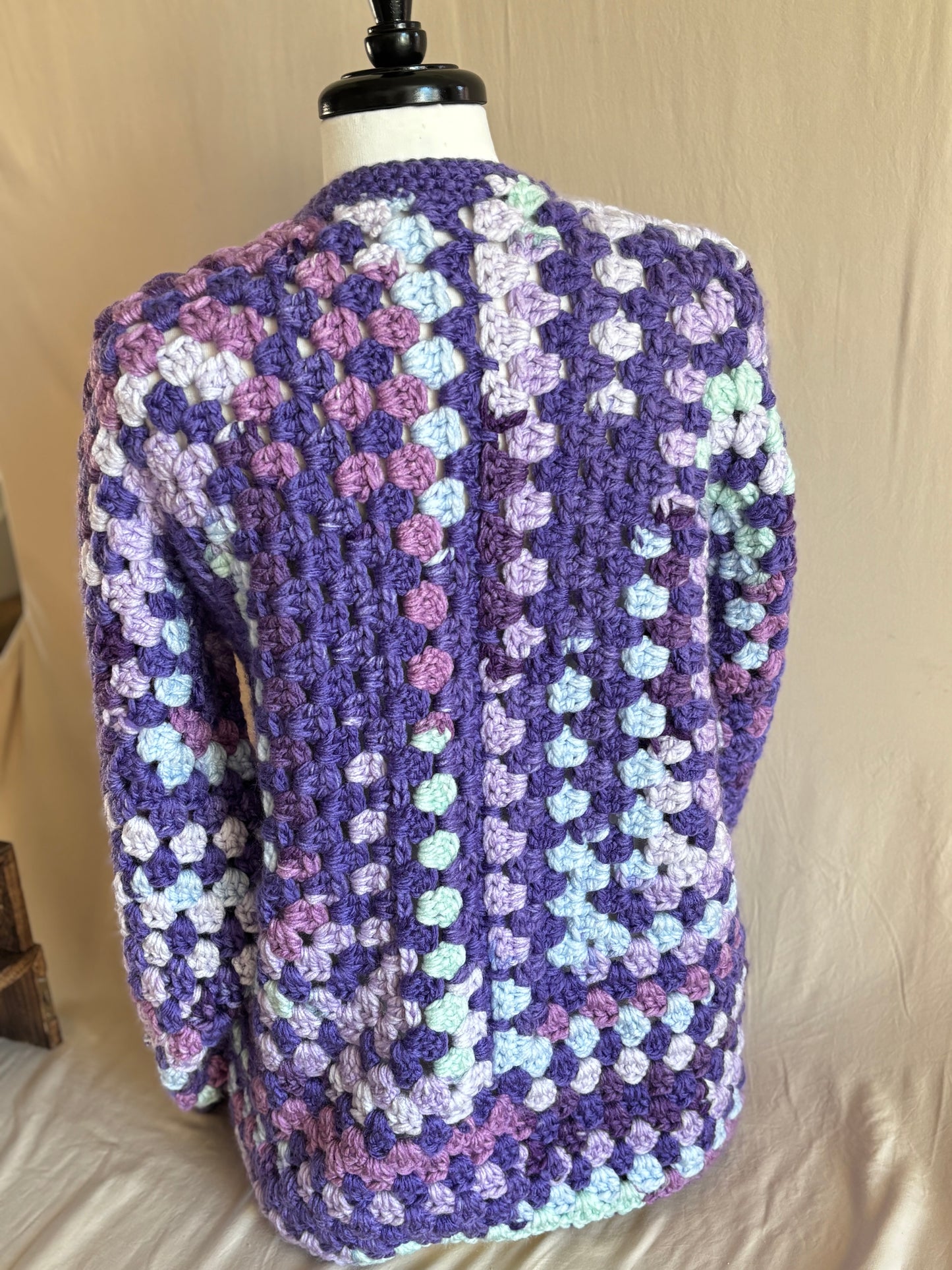 Hocus Crocus Granny Square Cardigan — Large