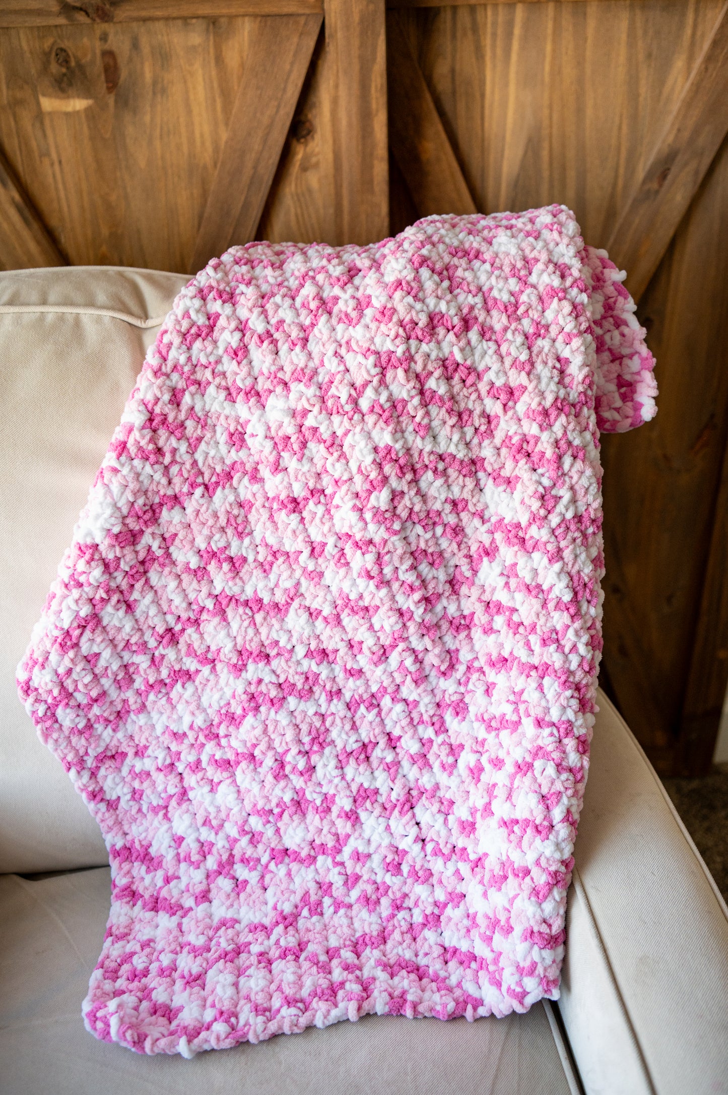 Strawberry Swirl Baby Blanket 🍓💗