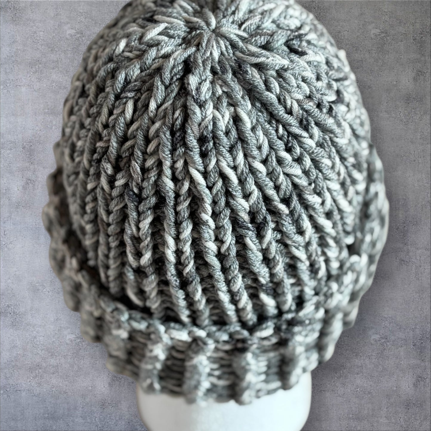 Cement Chunky Knit Beanie