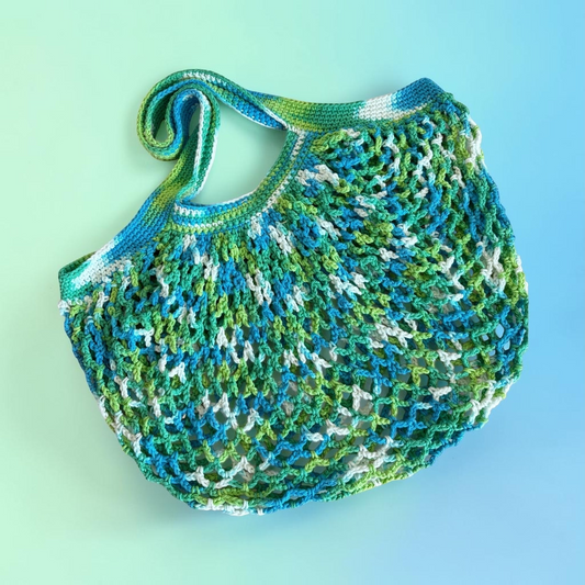 Emerald Energy Ombre Large Market Mesh Bag