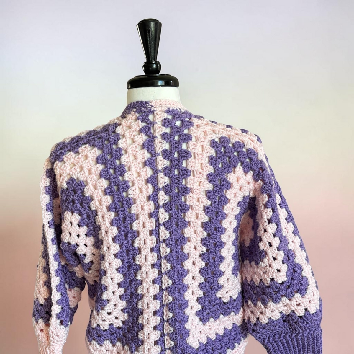 Lilac Dream Granny Square Cardigan - Medium